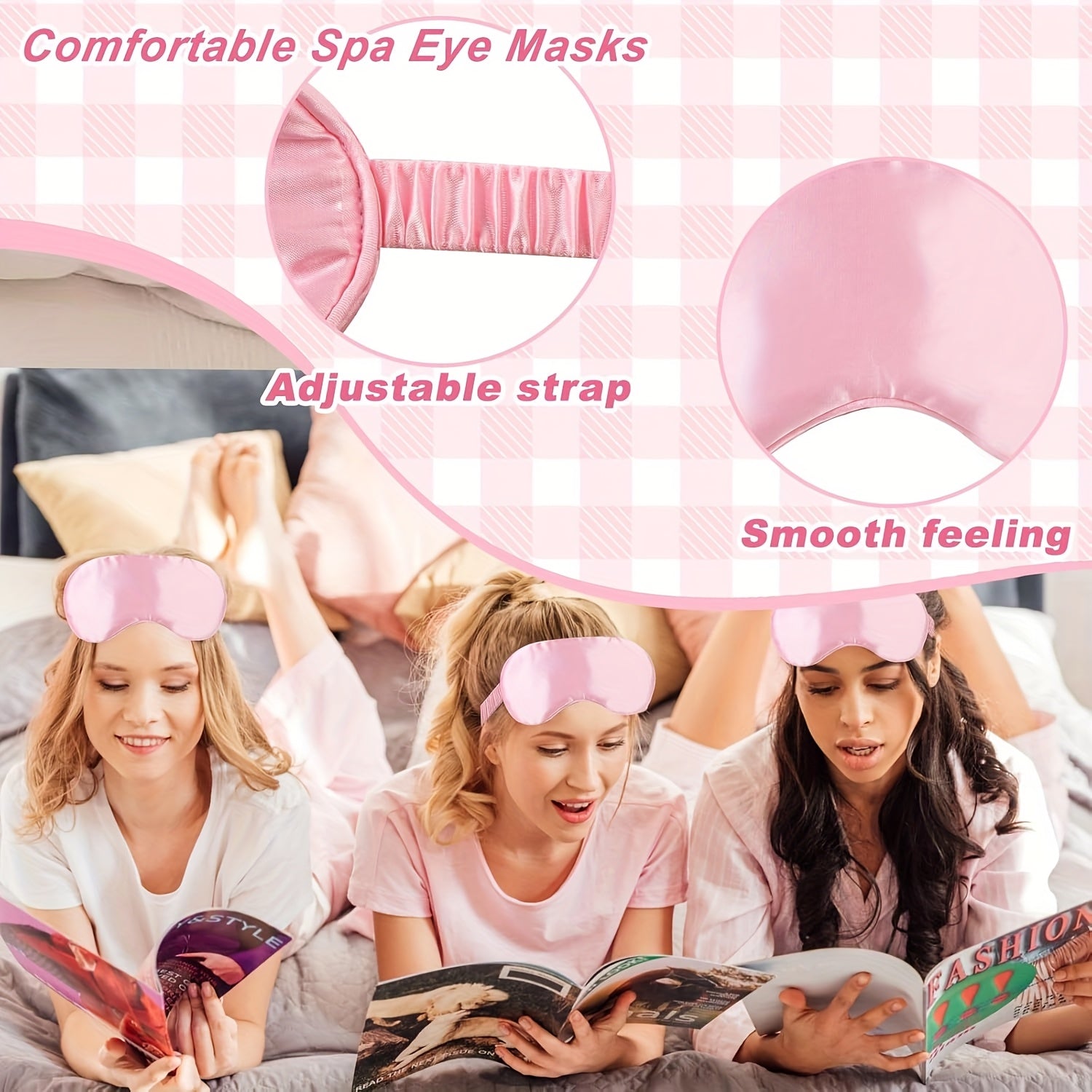 48pcs Sleepover Party Supplies For Girls Skincare Headband And Wristband Set Eye Mask Hair Scrunchie Tote Bag Spa Party Supplies Sleeping Stuff Accessories For Slumber Party Spa -Select Party Favors And Mothers Day Gift For P